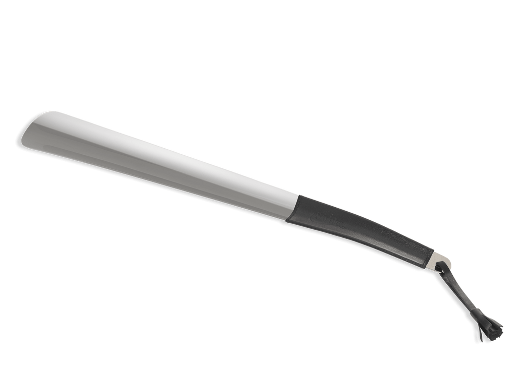 saphir-medaille-d-or-schuhanzieher-metall-silber-ledergriff-41-cm image 1