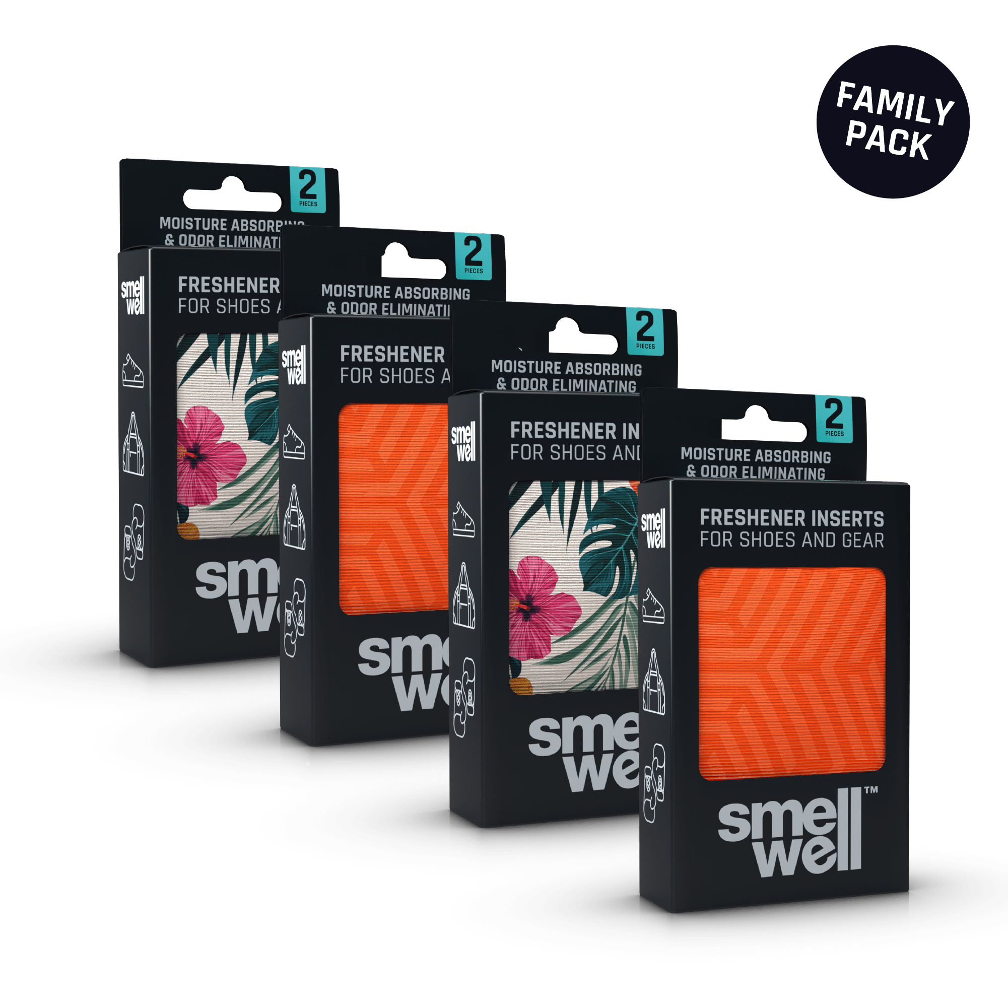 smellwell-bundles-family-pack-schuhdeo-4-paar-aktivkohle image 1