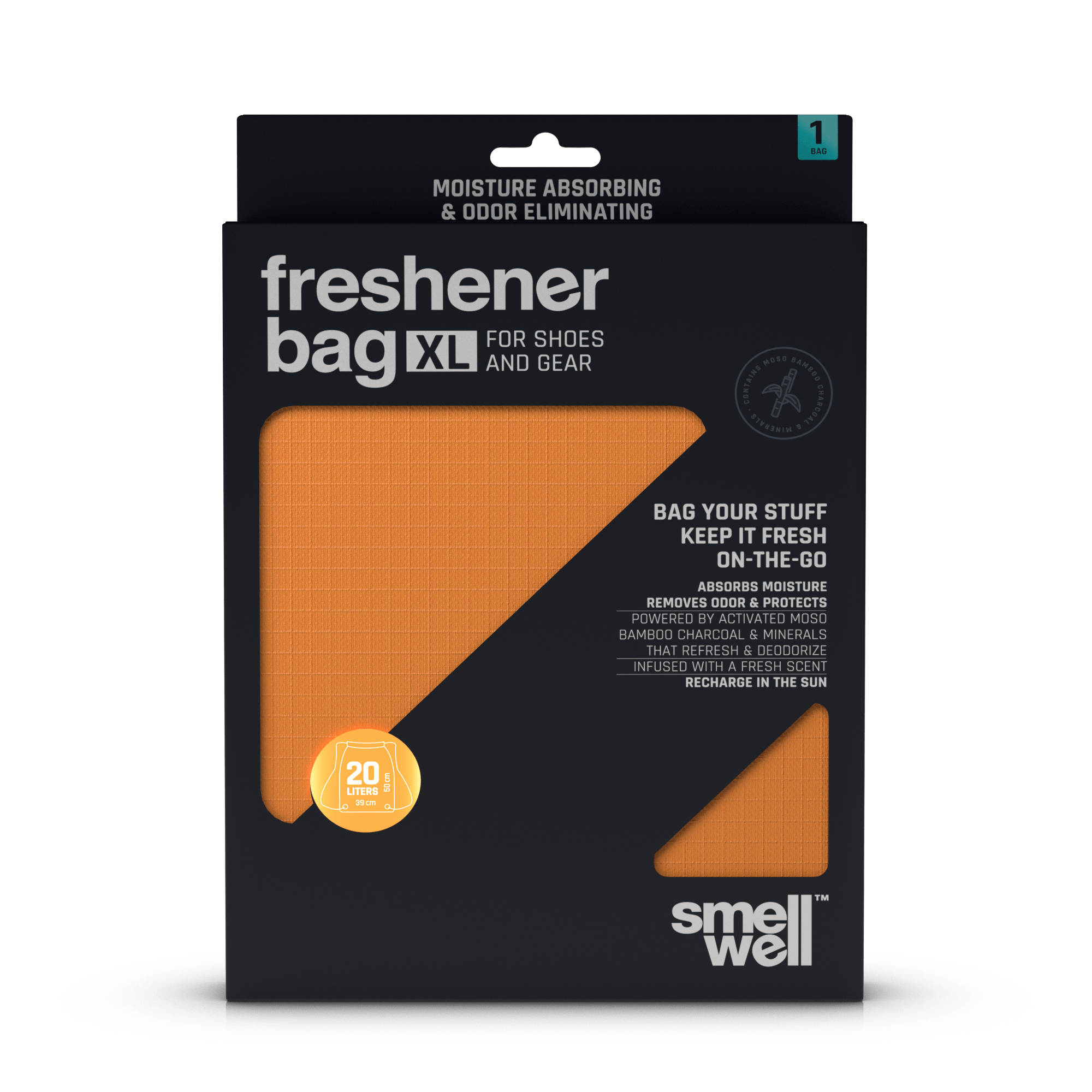 smellwell-freshener-bag-xl-schuhbeutel-orange-20l-geruchsentferner image 2