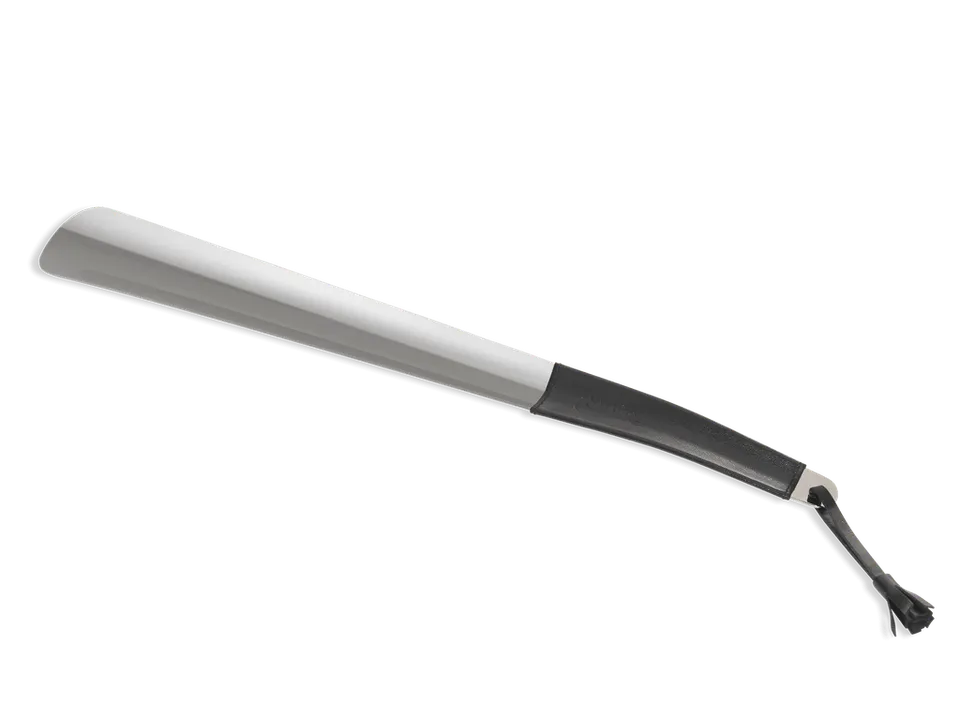 saphir-medaille-d-or-schuhanzieher-metall-silber-ledergriff-41-cm image 1