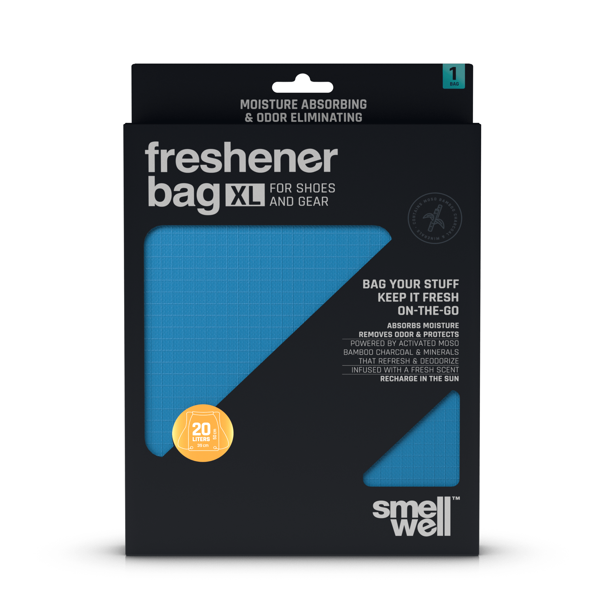 smellwell-freshener-bag-xl-schuhtasche-blau-20l-aktivkohle image 2