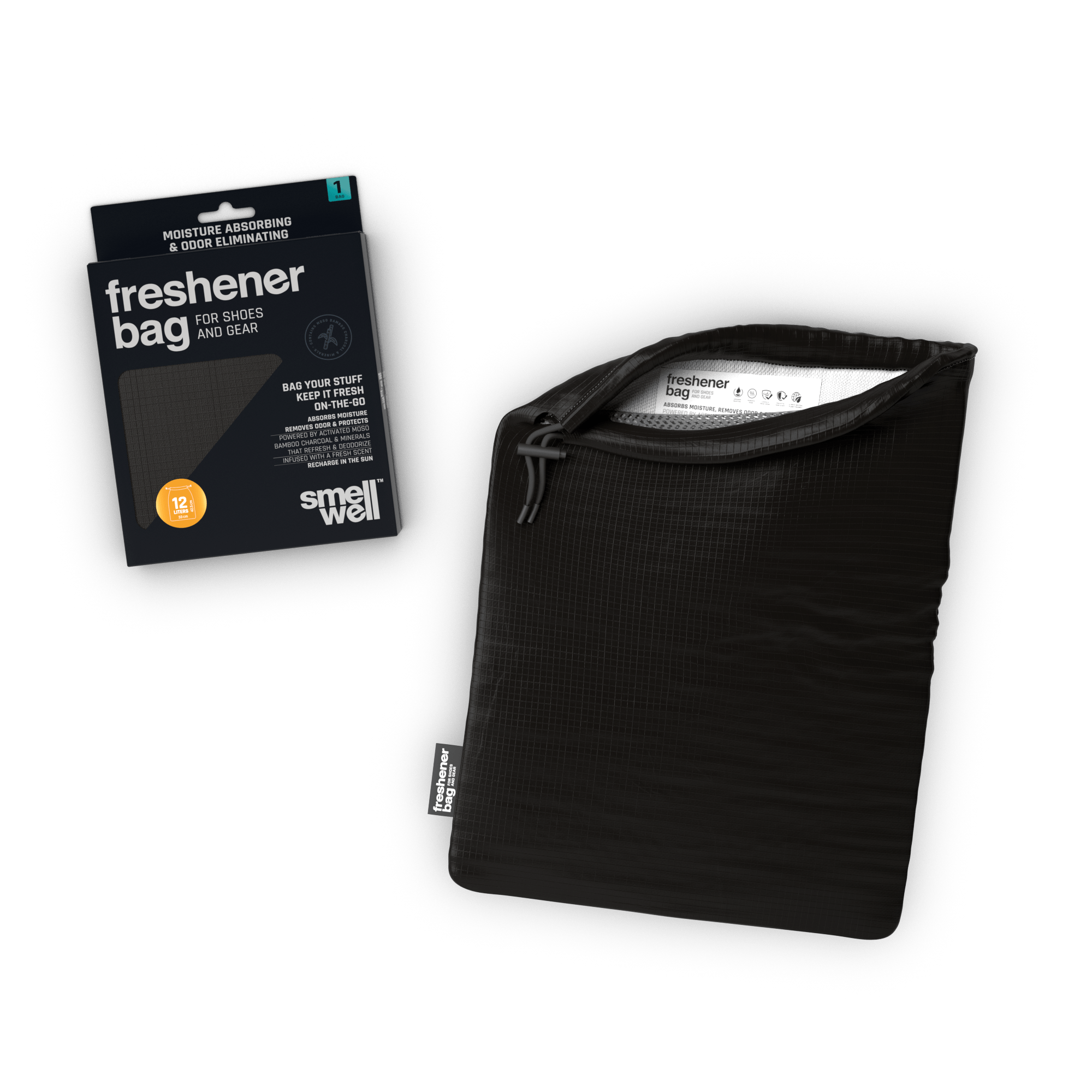 smellwell-freshener-bag-schuhbeutel-schwarz-12l-ripstop image 4