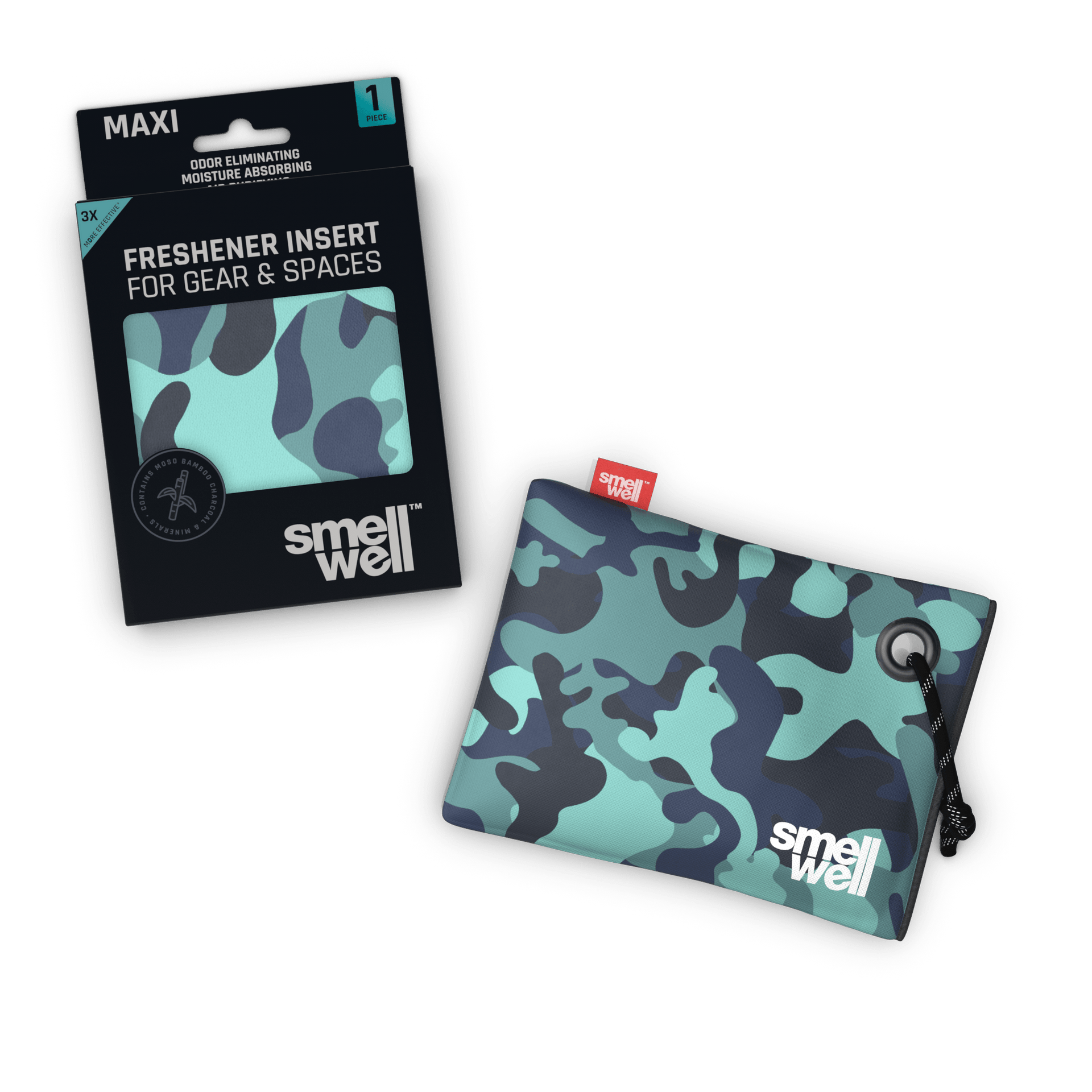 smellwell-maxi-schuherfrischer-camo-tasche-auto-1-paar image 1